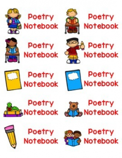 Poetry Notebook Labels