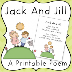 Jack And Jill Printable Poem For Poetry An #218317 ...