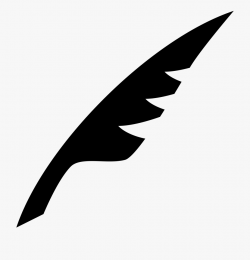 Feather Black And White Clipart - Quill Icon #134554 - Free ...