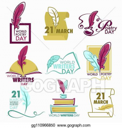 Vector Illustration - Poetry and writers day isolated icon ...