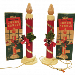Vintage Christmas Large Indoor Jumbo Electric Candles 1950s Work ...
