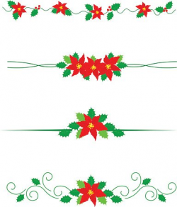 Christmas Divider Poinsettia premium clipart - ClipartLogo.com
