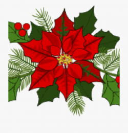 Poinsettia Clip Holiday Flower - Christmas Garland Images ...