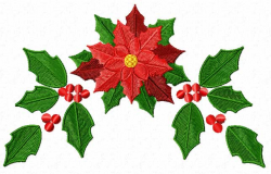 Christmas Motifs Poinsettia Machine Embroidery Designs ...