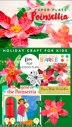 Paper Plate Poinsettia: Holiday Craft for Kids | Printmaking ...