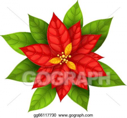 Vector Stock - Christmas star flower poinsettia isolated ...