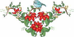 Winter Birds and Poinsettias Use these beautiflul birds on Jackets, bags