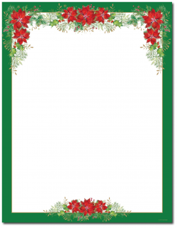 Poinsettia Valance Letterhead | Holiday Papers | Christmas ...