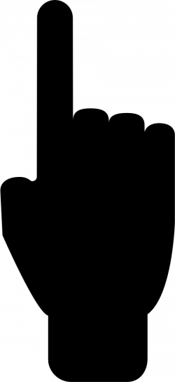 Forefinger Pointing Up Extended Of Hand Filled Silhouette Svg Png ...