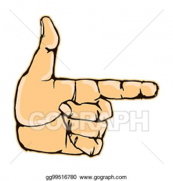 Vector Stock - Realistic pointing finger hand gesture icon ...