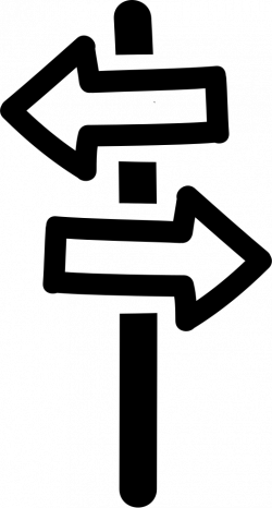 Directional Arrows Signal Hand Drawn Symbol Pointing Left And Right ...