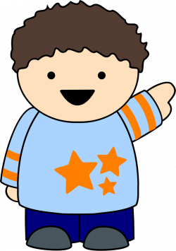 Clipart - Pointing Boy