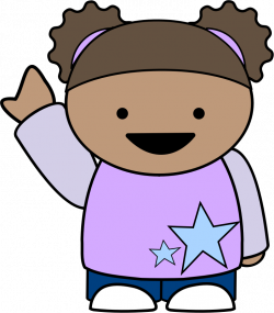 Clipart - Pointing Girl