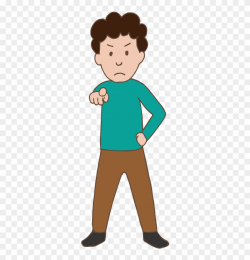 A Man Pointing To A Person - Illustration Clipart (#817426 ...
