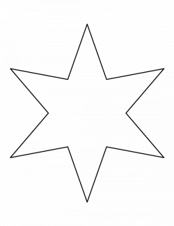 Small Star Stencil Six Pointed Star Pattern Use the Printable ...