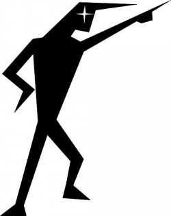 Man pointing silhouette clipart png