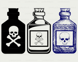 Bottles poison svg/poison clipart/poison svg/poison silhouette/poison  cricut cut files/poison clip art/digital download designs/svg