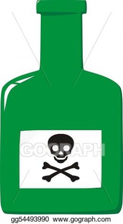 Clipart - Bottle with poison and label a skull and ...