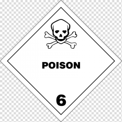Placard Dangerous goods Toxicity HAZMAT Class 6 Toxic and ...