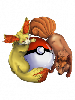 Fennekin and Vulpix Created by Aunumwolf42 A version of this picture ...