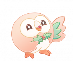 Christmas Rowlet | Rowlet | Pinterest | Feeling happy and Pokémon