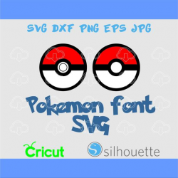 Pokemon Pokeball svg,Pokemon svg,svg png eps dxf jpg,Clip Art for Die Cut  Machines like Cricut and Silhouette,Cut File Pokemon Cuttable