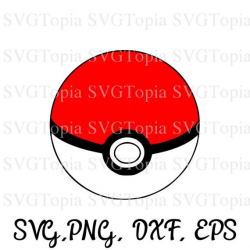 Pokemon Pokeball SVG PNG EPS Dxf Clip Art for Die Cut Machines like Cricut  and Silhouette Cut File Pokemon Cut File Cuttable