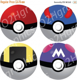 NOV 20% SALE Pokemon Clipart, Pokeball Clip Art, Vector Clipart, Digital  Scrapbooking, Graphic Artwork, PNG & Jpeg, Digital Clipart, Commerc