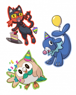 Pokemon Party (Stickers) by Aloelans on DeviantArt