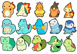 Starter Pokemon Stickers by Kenneos on DeviantArt