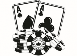 Poker Logo 1 Chip Ace Texas Hold'em Gambling Casino Bet