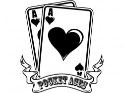 Poker #1 Pocket Aces Playing Card Gambling Gamble Casino Bet Betting Poker  Blackjack Games Logo .SVG .PNG Clipart Vector Cricut Cut Cutting