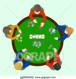 Vector Illustration - Poker game people. EPS Clipart ...