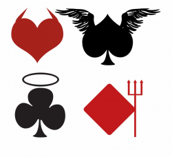 Poker Clipart Card Suit - Spade Diamond Clover Heart Free ...