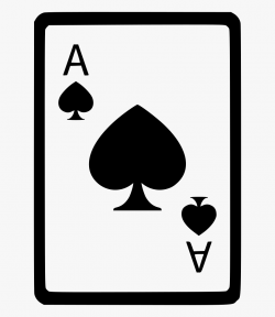 Clip Art Poker Svg Png Icon - Ace Of Spades Png #1865534 ...