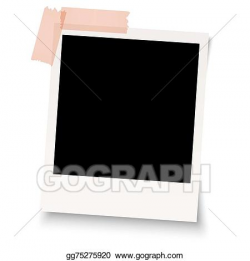 Vector Stock - Blank polaroid with adhesive tape. Stock Clip ...