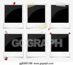 EPS Vector - Empty polaroid photo frames. Stock Clipart ...