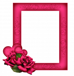 Beautiful Transparent PNG Pink Frame with Roses | Papeteria ...
