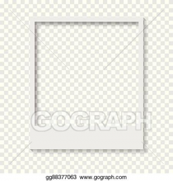 Vector Art - Blank transparent paper polaroid photo frame ...