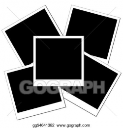 Clip Art - stack of three clear polaroid photos. Stock ...