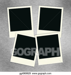 Drawing - Polaroid collage. Clipart Drawing gg4969629 - GoGraph