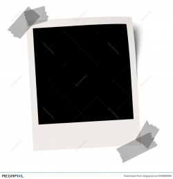 Blank Polaroid With Adhesive Tape Illustration 40888990 ...