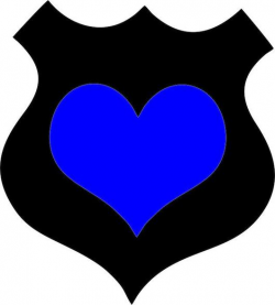 Police Badge with Heart Wall Decal