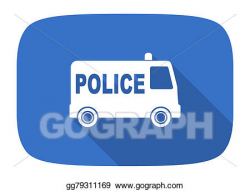 Drawing - Police flat design modern icon. Clipart Drawing ...