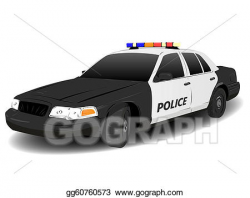Stock Illustration - Black and white police squad car ...