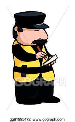EPS Vector - Traffic warden. Stock Clipart Illustration ...