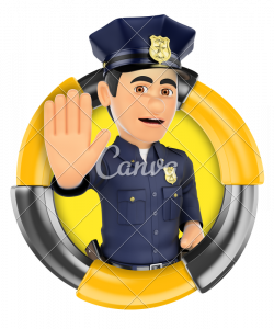 3D Logo. Policeman Ordering to Stop with Hand - Photos by Canva