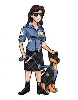 Police Woman Petting Service Dog | Police women in 2019 ...
