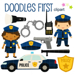 Little Police Digital Clip Art for Scrapbooking Card Making ...