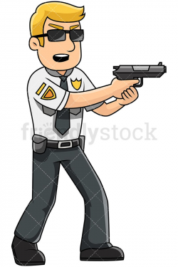 Male Police Officer Holding Service Pistol | Crafts in 2019 ...